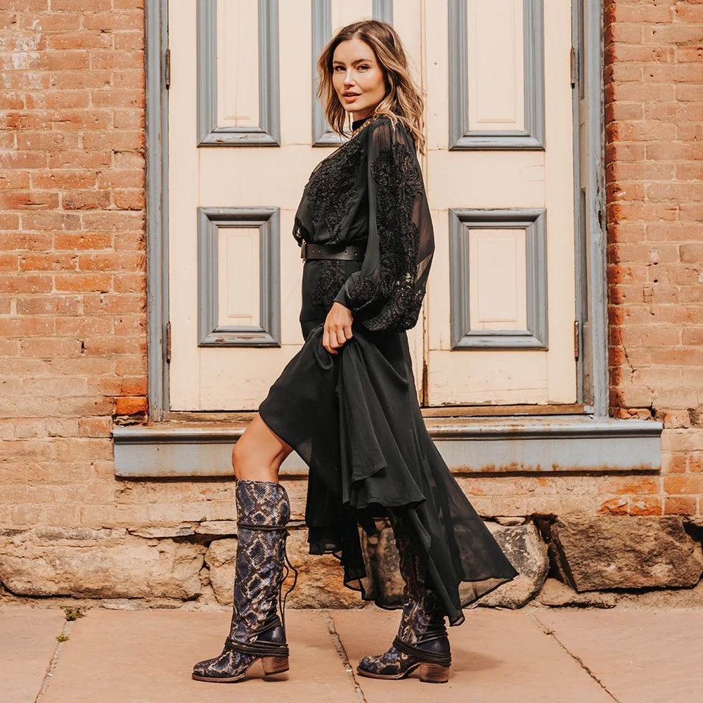 Freebird Coals Navy Snakeskin